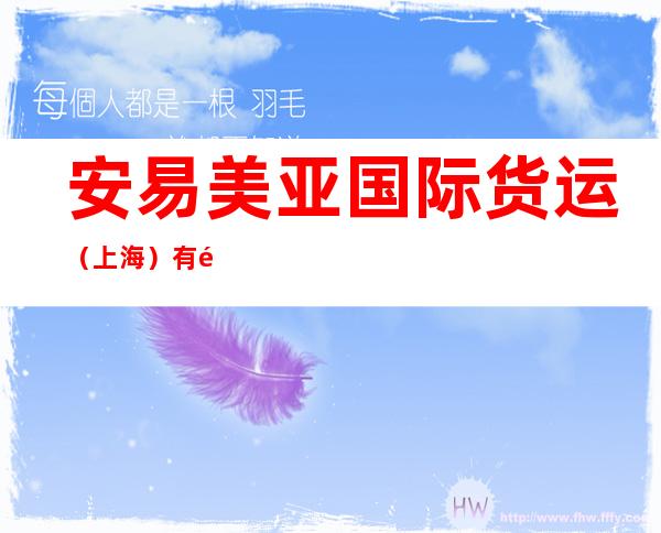 安易美亚国际货运（上海）有限公司